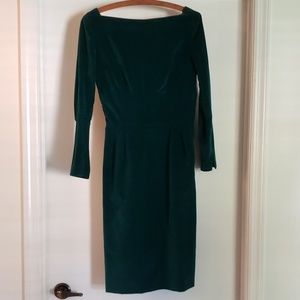 Vintage Green Velvet Cocktail Dress